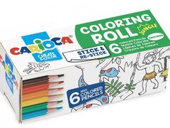 Carioca Coloring Roll Mini, 10 x 85 cm/rola, hartie autoadeziva - Jungle